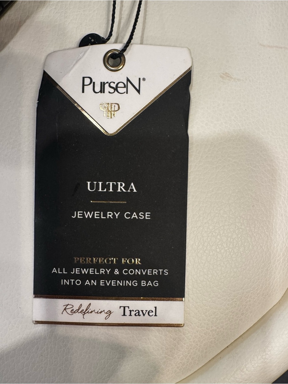 PurseN Black Quilted Drawstring Jewelry Bag - Picture 2 of 7